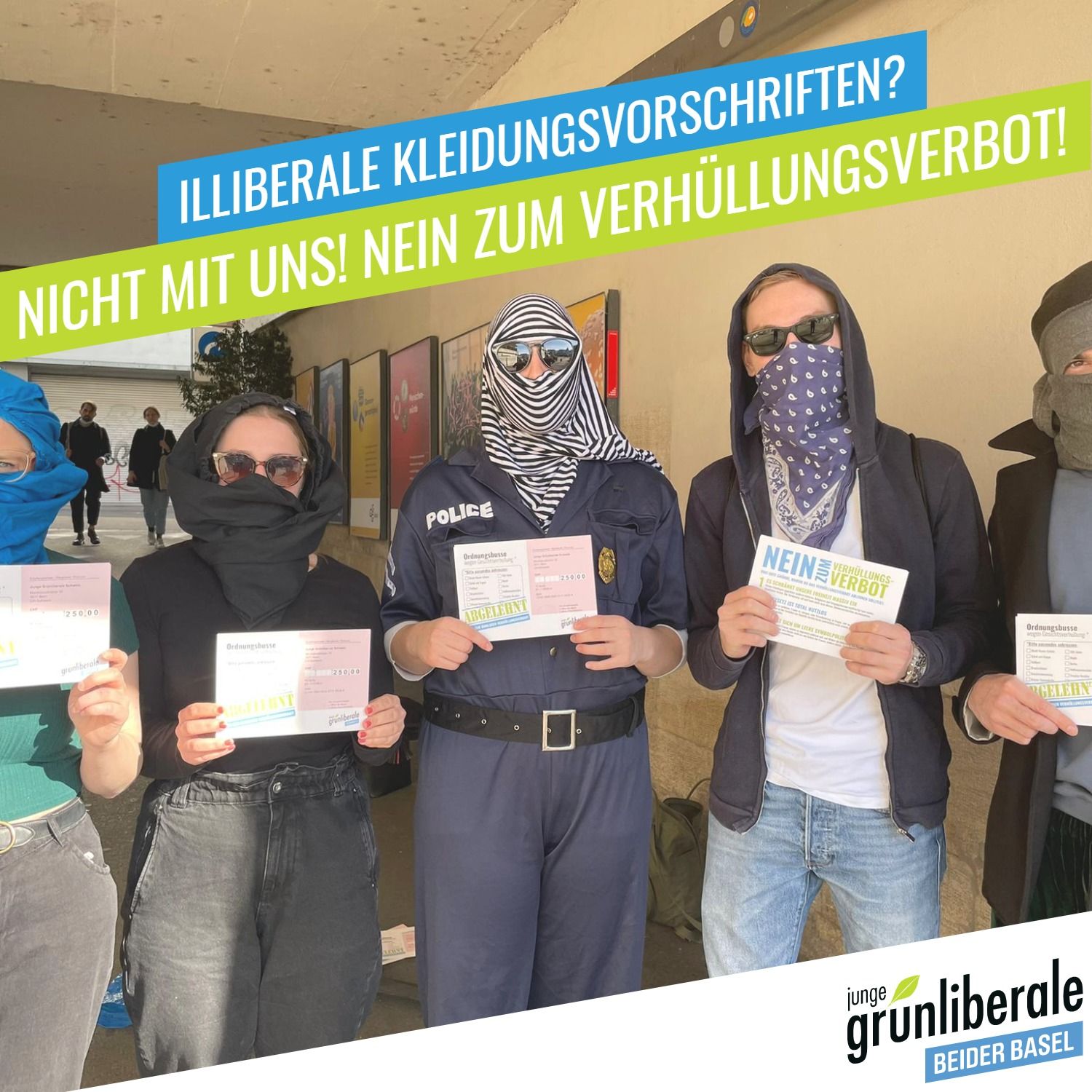   Wir gehen gegen das Verhüllungsverbot auf die Strasse